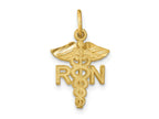 FJC Finejewelers 10 kt Yellow Gold Nurse Charm 20 x 12 mm