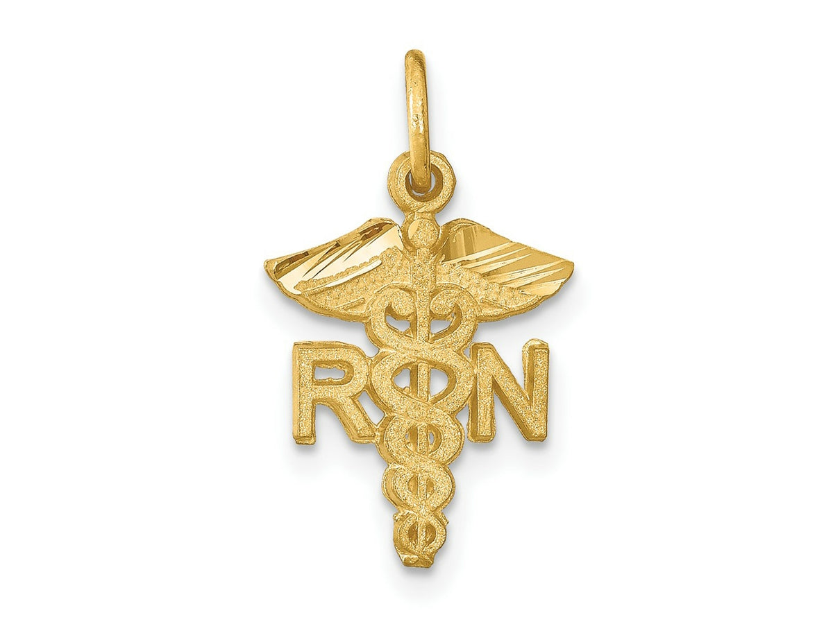 FJC Finejewelers 10 kt Yellow Gold Nurse Charm 20 x 12 mm