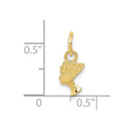 FJC Finejewelers 10 kt Yellow Gold Nefertiti Charm 15 x 6 mm
