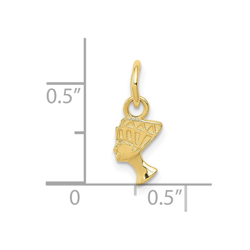 FJC Finejewelers 10 kt Yellow Gold Nefertiti Charm 15 x 6 mm