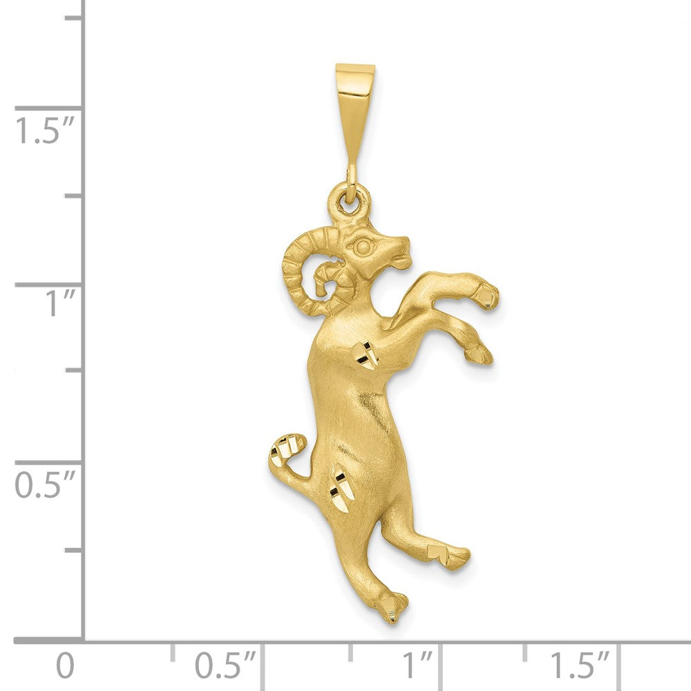 FJC Finejewelers 10 kt Yellow Gold Aries Zodiac Charm 40 x 10 mm