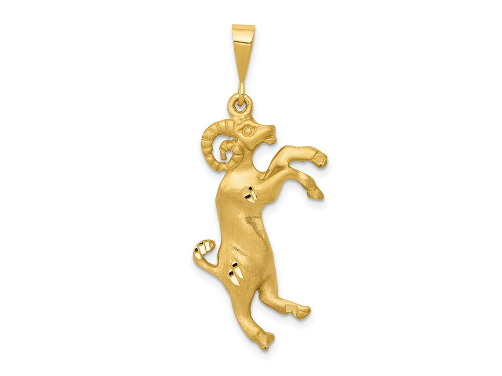 FJC Finejewelers 10 kt Yellow Gold Aries Zodiac Charm 40 x 10 mm
