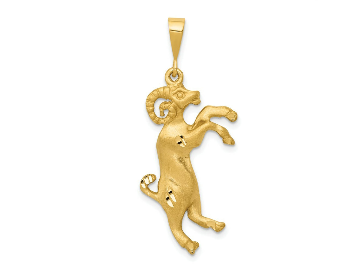 FJC Finejewelers 10 kt Yellow Gold Aries Zodiac Charm 40 x 10 mm