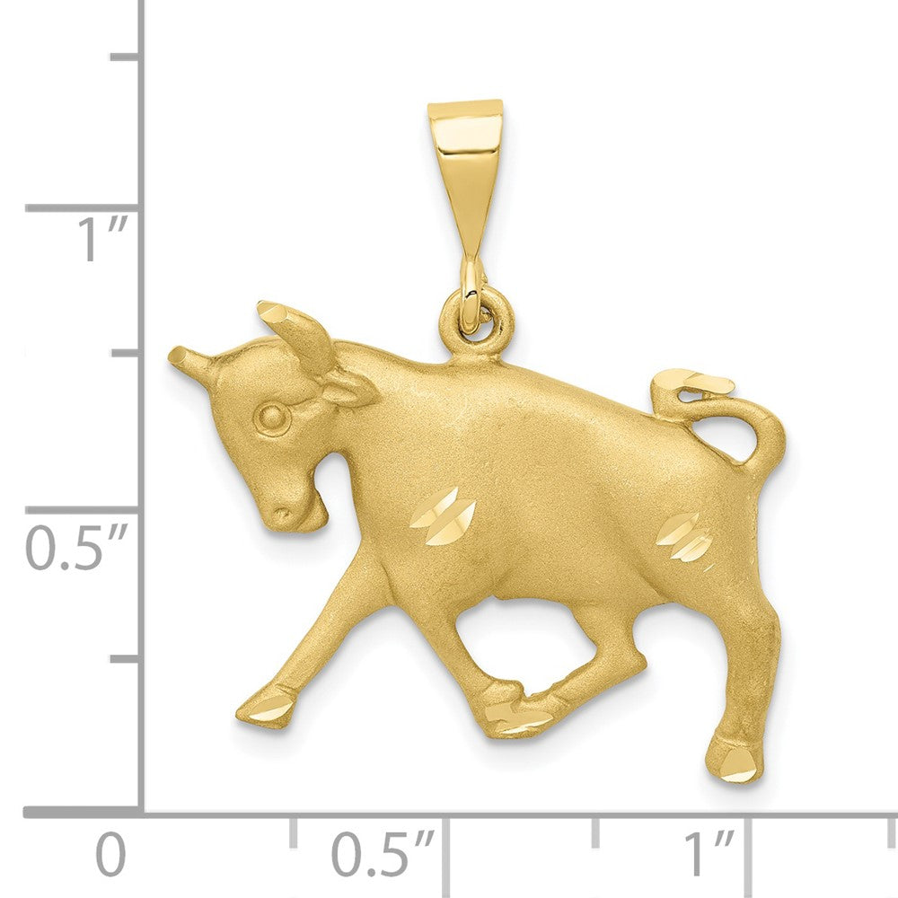 FJC Finejewelers 10 kt Yellow Gold Taurus Zodiac Charm 30 x 20 mm