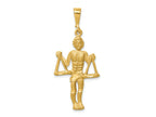 FJC Finejewelers 10 kt Yellow Gold Libra Zodiac Charm 42 x 20 mm
