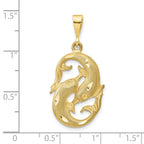 FJC Finejewelers 10 kt Yellow Gold Pisces Zodiac Charm 35 x 20 mm