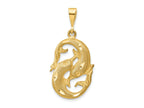 FJC Finejewelers 10 kt Yellow Gold Pisces Zodiac Charm 35 x 20 mm
