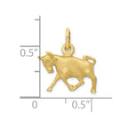FJC Finejewelers 10 kt Yellow Gold Taurus Zodiac Charm 15 x 14 mm