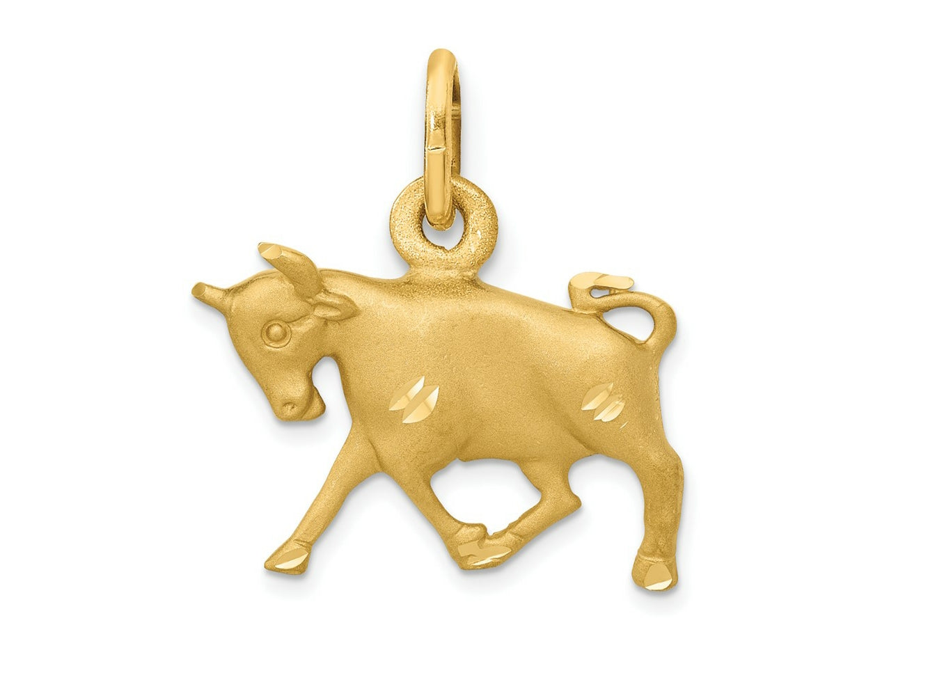FJC Finejewelers 10 kt Yellow Gold Taurus Zodiac Charm 15 x 14 mm