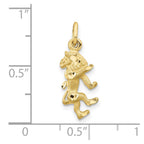 FJC Finejewelers 10 kt Yellow Gold Leo Zodiac Charm 22 x 8 mm