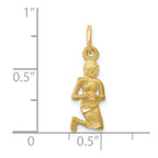 FJC Finejewelers 10 kt Yellow Gold Virgo Zodiac Charm 22 x 8 mm