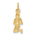 FJC Finejewelers 10 kt Yellow Gold Virgo Zodiac Charm 22 x 8 mm