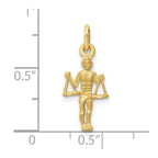 FJC Finejewelers 10 kt Yellow Gold Libra Zodiac Charm 22 x 10 mm