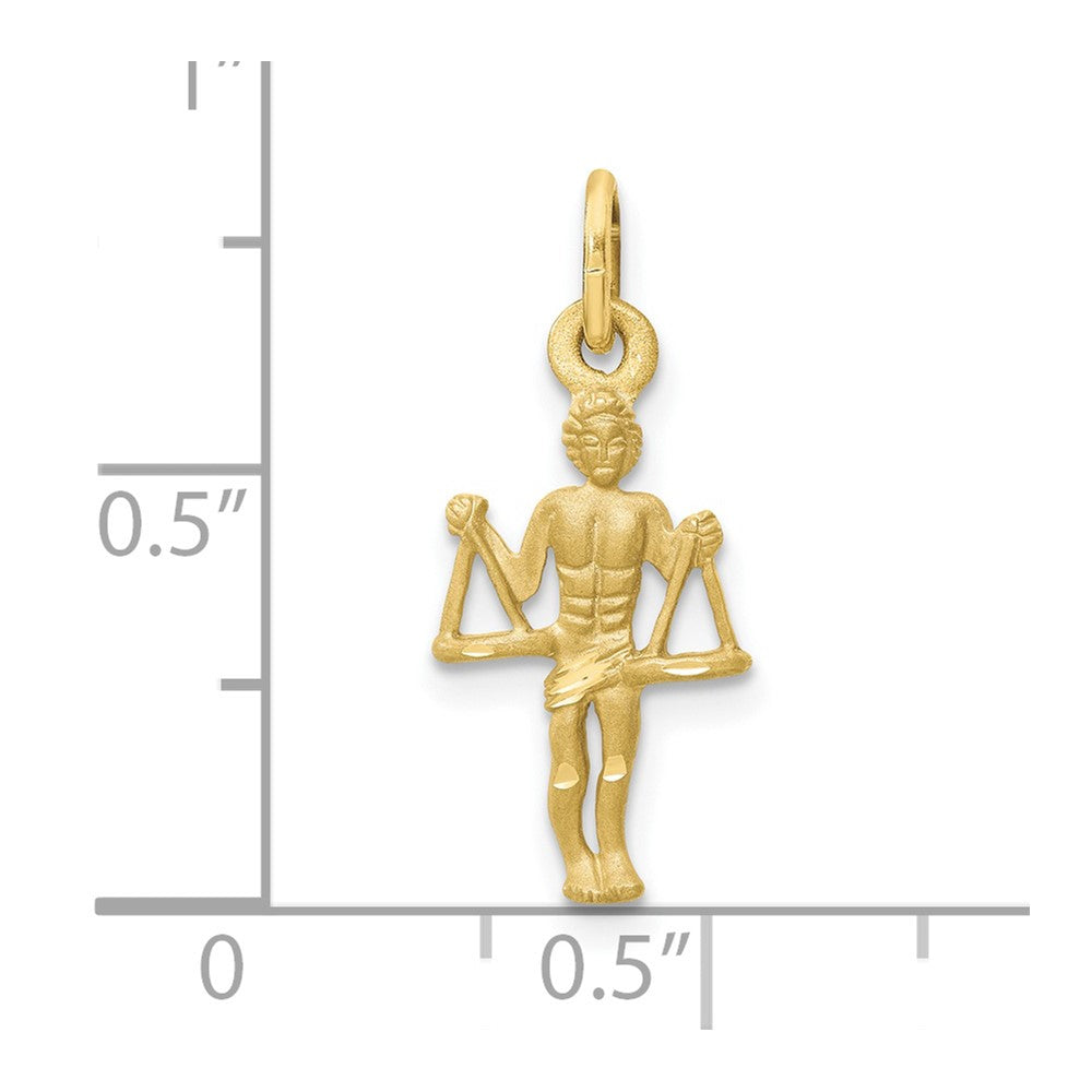 FJC Finejewelers 10 kt Yellow Gold Libra Zodiac Charm 22 x 10 mm