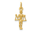 FJC Finejewelers 10 kt Yellow Gold Libra Zodiac Charm 22 x 10 mm