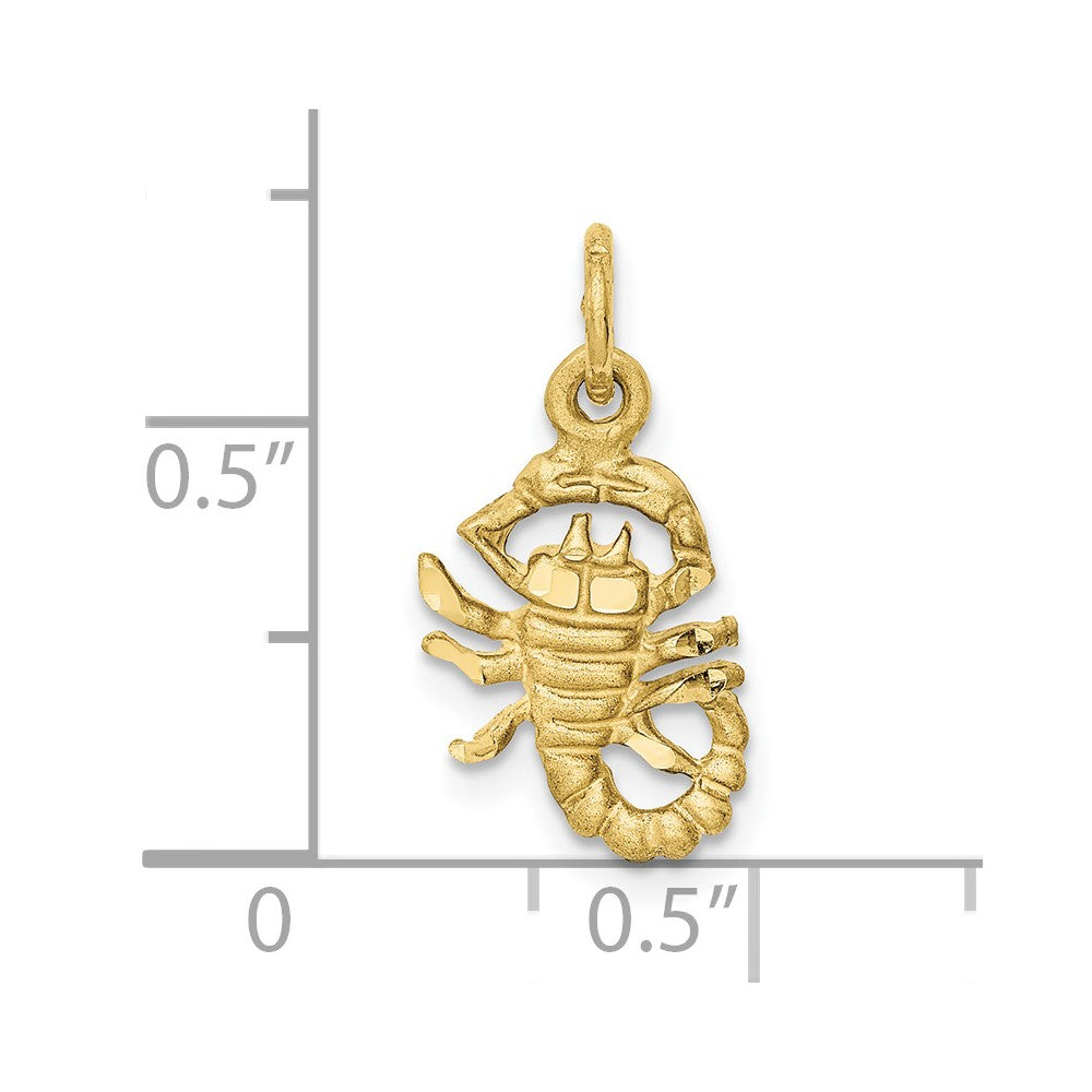 FJC Finejewelers 10 kt Yellow Gold Scorpio Zodiac Charm 20 x 10 mm