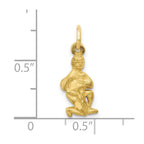FJC Finejewelers 10 kt Yellow Gold Aquarius Zodiac Charm 20 x 8 mm