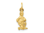 FJC Finejewelers 10 kt Yellow Gold Aquarius Zodiac Charm 20 x 8 mm