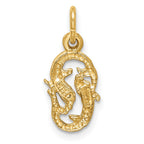 FJC Finejewelers 10 kt Yellow Gold Pisces Zodiac Charm 20 x 8 mm
