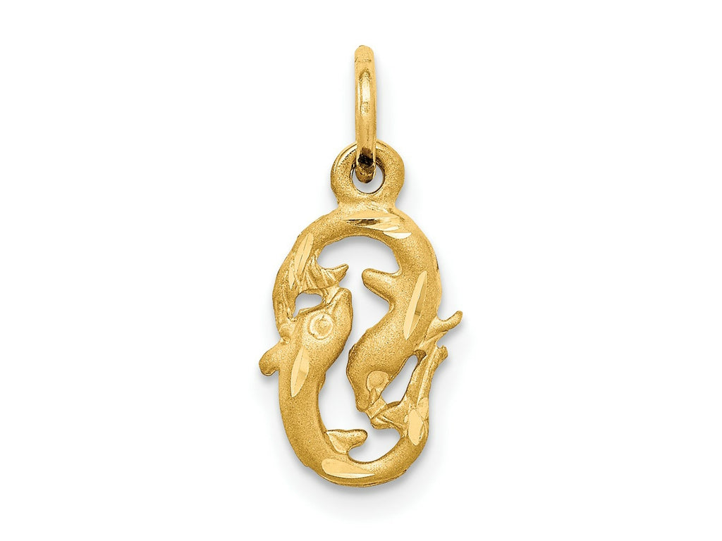 FJC Finejewelers 10 kt Yellow Gold Pisces Zodiac Charm 20 x 8 mm