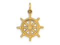 FJC Finejewelers 10 kt Yellow Gold Ships Wheel Charm 24 x 16 mm