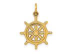 FJC Finejewelers 10 kt Yellow Gold Ships Wheel Charm 24 x 16 mm