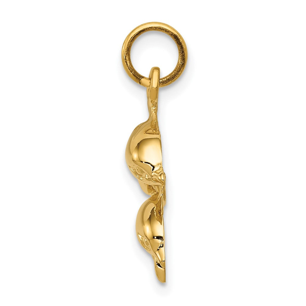 FJC Finejewelers 10 kt Yellow Gold Dolphin Charm 22 x 17 mm