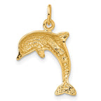 FJC Finejewelers 10 kt Yellow Gold Dolphin Charm 23 x 15 mm
