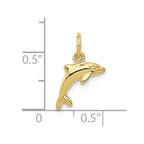 FJC Finejewelers 10 kt Yellow Gold Dolphin Charm 15 x 13 mm