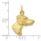 FJC Finejewelers 10 kt Yellow Gold Dog Charm 24 x 17 mm