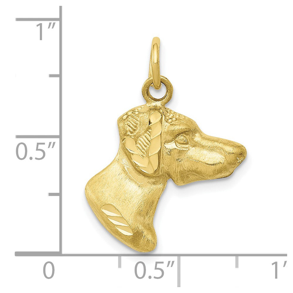 FJC Finejewelers 10 kt Yellow Gold Dog Charm 24 x 17 mm