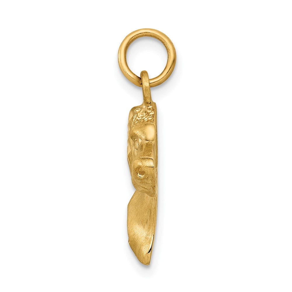 FJC Finejewelers 10 kt Yellow Gold Dog Charm 24 x 17 mm
