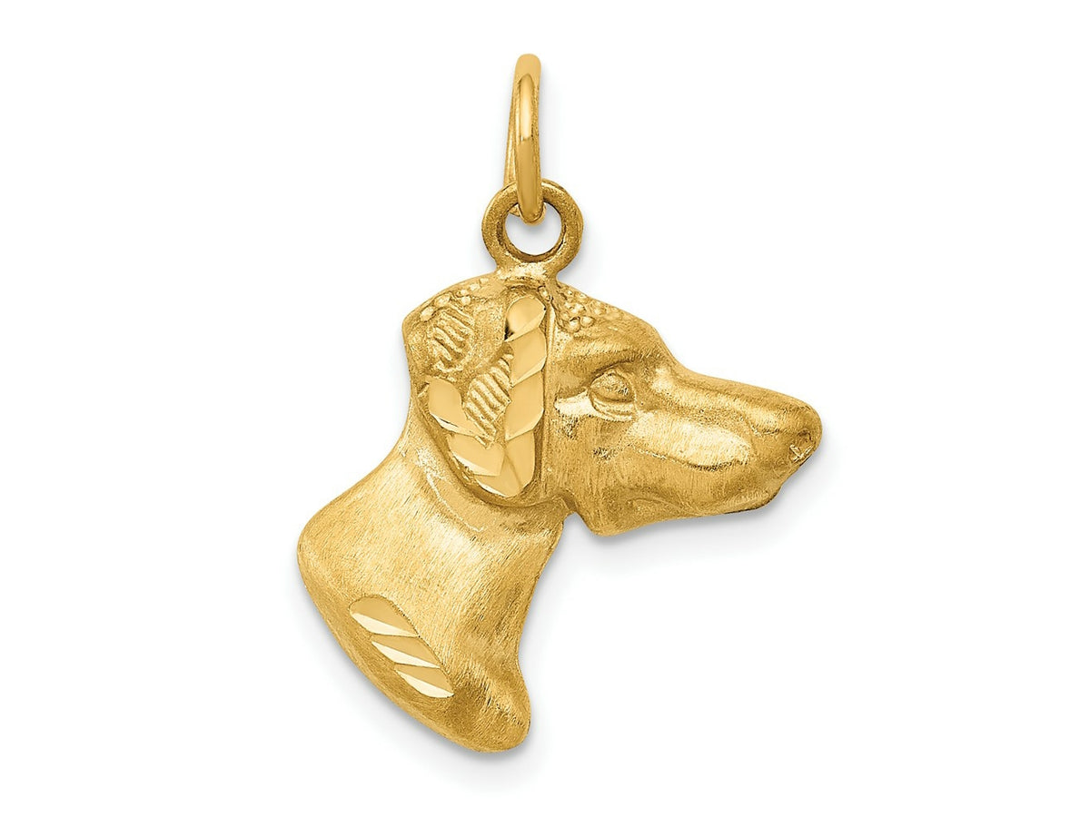 FJC Finejewelers 10 kt Yellow Gold Dog Charm 24 x 17 mm