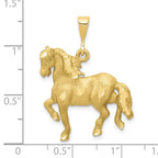 FJC Finejewelers 10 kt Yellow Gold Horse Charm 32 x 24 mm