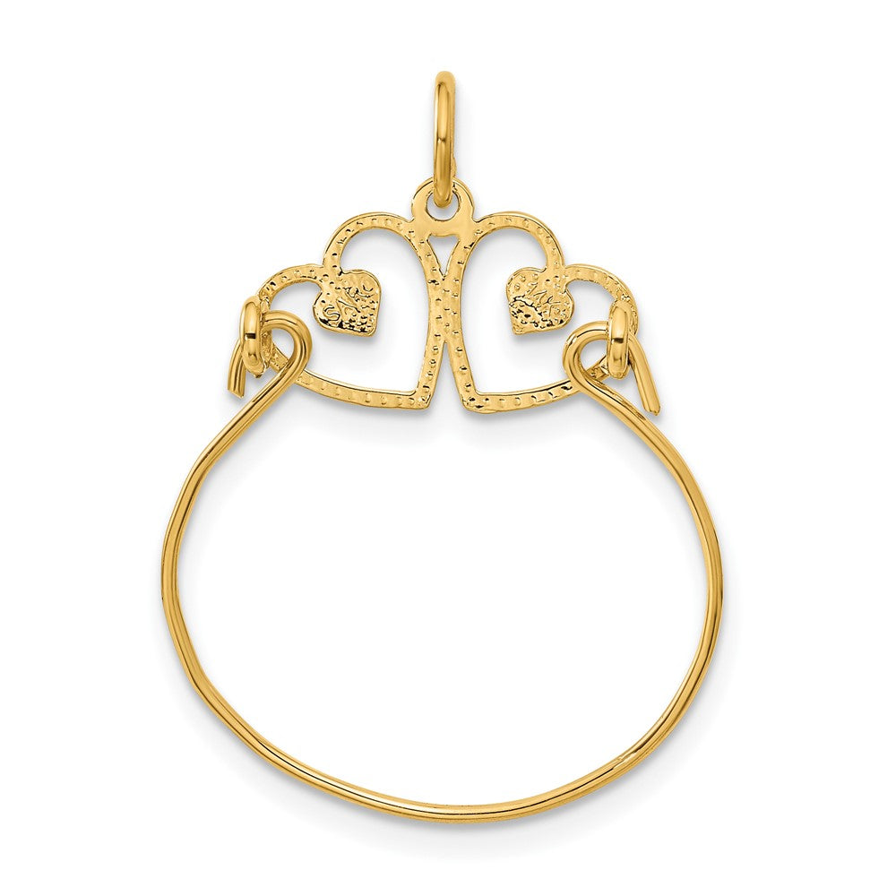 FJC Finejewelers 10 kt Yellow Gold Heart Charm Holder 40 x 27 mm