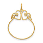 FJC Finejewelers 10 kt Yellow Gold Heart Charm Holder 40 x 27 mm