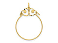 FJC Finejewelers 10 kt Yellow Gold Heart Charm Holder 40 x 27 mm