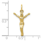 FJC Finejewelers 10 kt Yellow Gold Crucifix Charm 24 x 12 mm