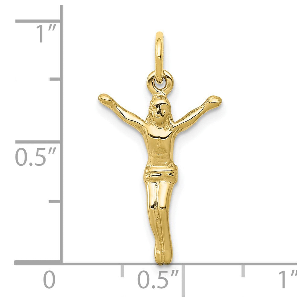 FJC Finejewelers 10 kt Yellow Gold Crucifix Charm 24 x 12 mm