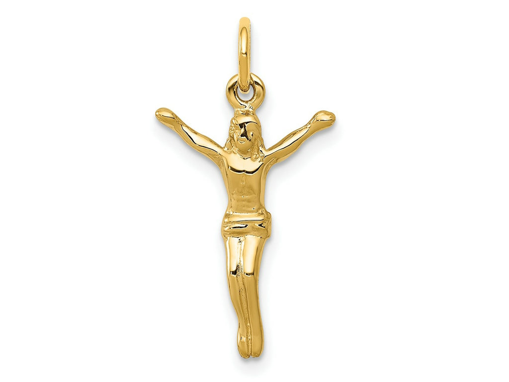 FJC Finejewelers 10 kt Yellow Gold Crucifix Charm 24 x 12 mm