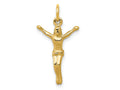 FJC Finejewelers 10 kt Yellow Gold Crucifix Charm 24 x 12 mm