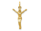 FJC Finejewelers 10 kt Yellow Gold Crucifix Charm 24 x 12 mm