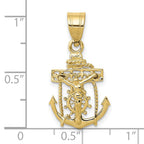 FJC Finejewelers 10 kt Yellow Gold Mariners Cross Charm 26 x 14 mm