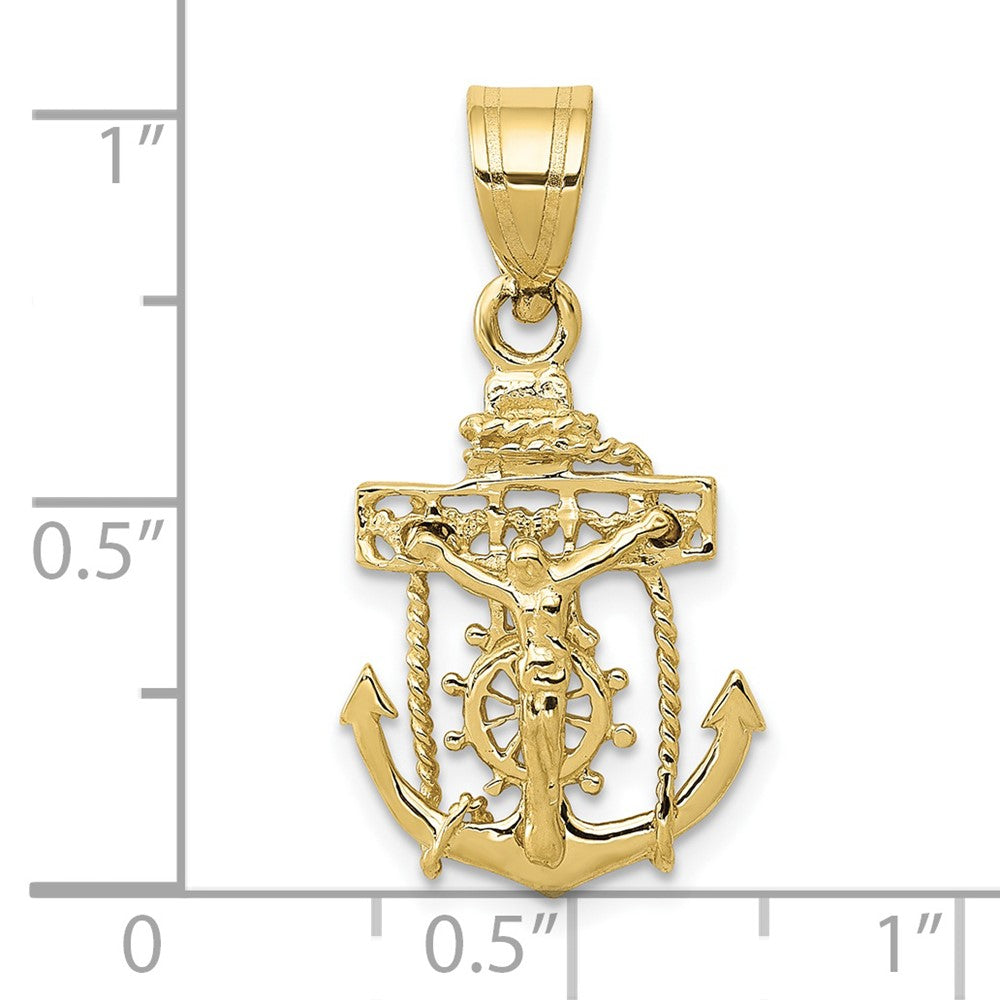 FJC Finejewelers 10 kt Yellow Gold Mariners Cross Charm 26 x 14 mm