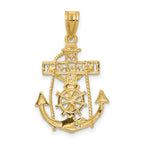 FJC Finejewelers 10 kt Yellow Gold Mariners Cross Charm 29 x 18 mm