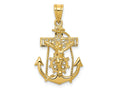 FJC Finejewelers 10 kt Yellow Gold Mariners Cross Charm 29 x 18 mm
