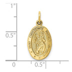 FJC Finejewelers 10 kt Yellow Gold Saint Christopher Medal Charm 24 x 10 mm