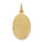 FJC Finejewelers 10 kt Yellow Gold Saint Christopher Medal Charm 24 x 10 mm