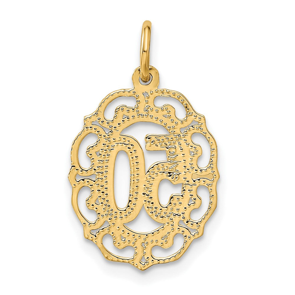 FJC Finejewelers 10 kt Yellow Gold #50 in Oval Charm 25 x 14 mm