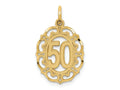 FJC Finejewelers 10 kt Yellow Gold #50 in Oval Charm 25 x 14 mm